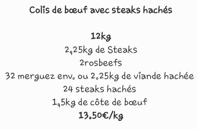 COLIS DE BOEUF BBQ